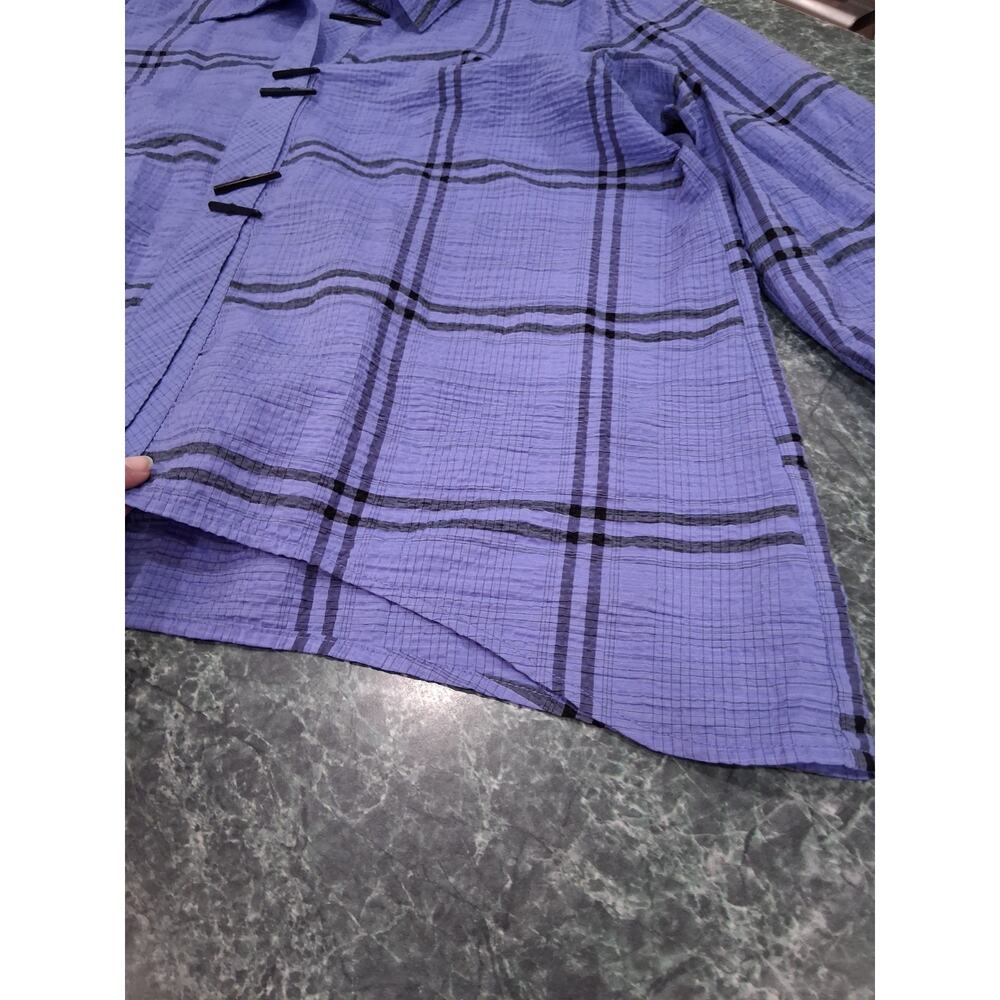 Habitat Purple Plaid Button-Front Shirt - Picture 4 of 11